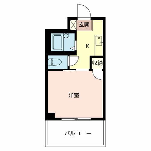 メゾンふたかみ(1K/2階)の間取り写真