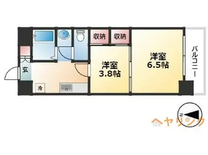 エス・コート(2K/2階)の間取り写真