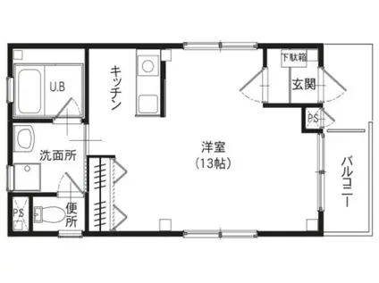 KIIパレス(ワンルーム/3階)の間取り写真