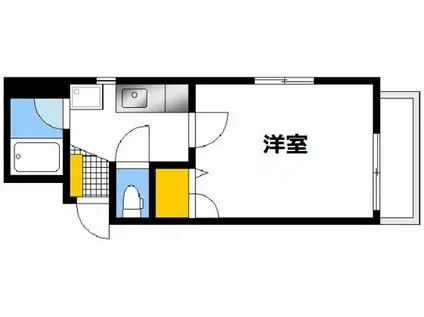 コーポラスみゆき(ワンルーム/2階)の間取り写真