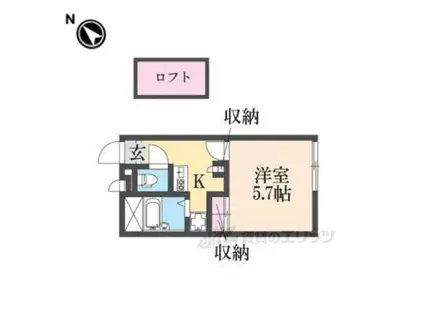 レオパレスみやび(1K/2階)の間取り写真