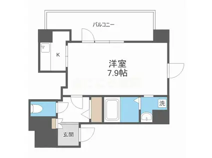 キャピトル安堂寺(1K/10階)の間取り写真