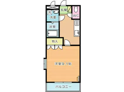 シェレン・バウム・F(1K/2階)の間取り写真