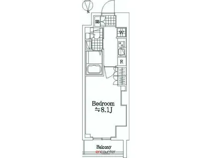 AZEST田無(1K/1階)の間取り写真