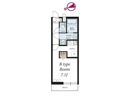 リブリ・キュービック(1K/3階)の間取り写真