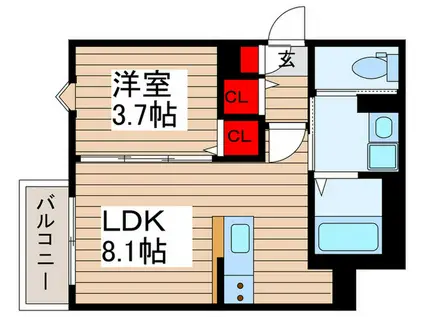 ROBOT HOME 東所沢(1LDK/2階)の間取り写真
