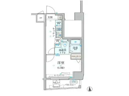 リヴシティ中野(1K/8階)の間取り写真