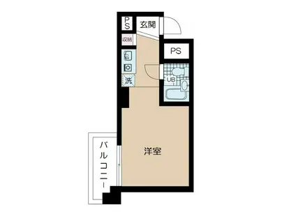 クレイル両国(ワンルーム/8階)の間取り写真