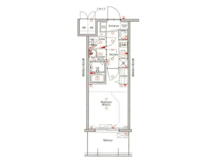 MAXIV新栄(1K/2階)の間取り写真
