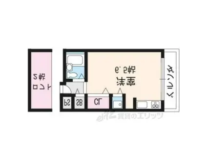 ブルーベル(1K/4階)の間取り写真