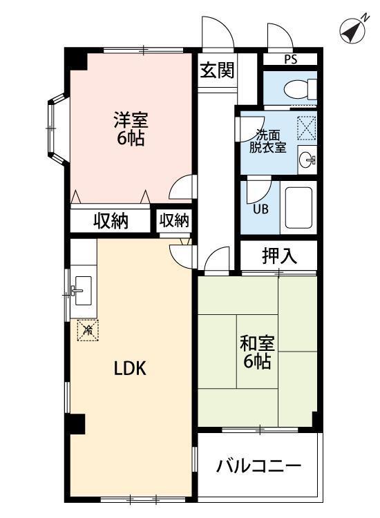 クオーレ都町(3LDK/2階)の間取り写真