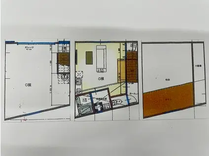 六輪館C (ワンルーム/1階)の間取り写真