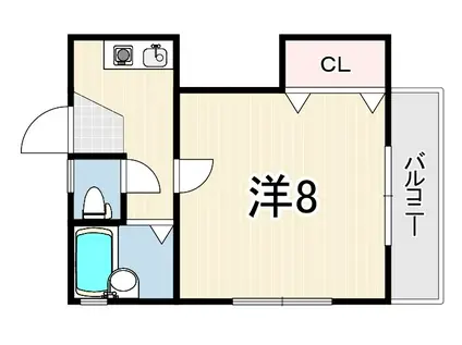 プチエミナール1(1K/1階)の間取り写真