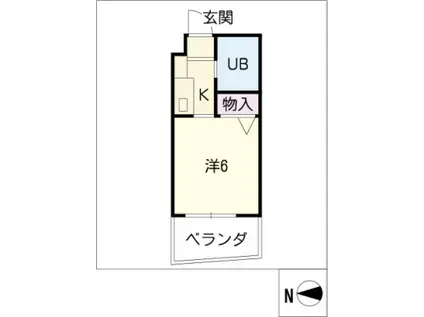 メゾン・ド・セーヌ(ワンルーム/1階)の間取り写真