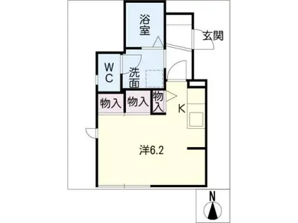 アネックス本山南(ワンルーム/1階)の間取り写真