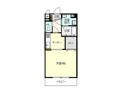 ふぉーゆう館(1K/3階)の間取り写真