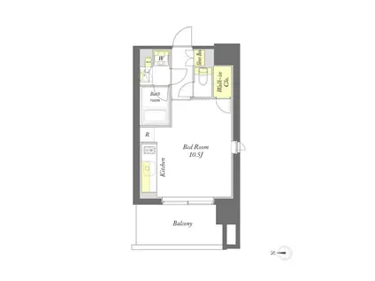 プライムメゾン蒲田(ワンルーム/6階)の間取り写真