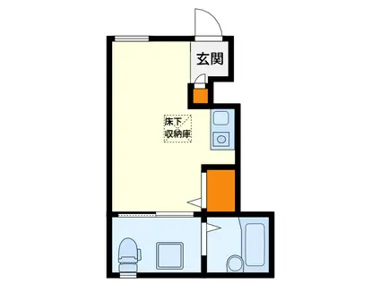 Rフォレスト赤塚(ワンルーム/1階)の間取り写真