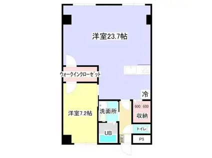 レジデンス親和(1LDK/2階)の間取り写真