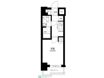 グラントゥルース門前仲町(1K/7階)の間取り写真