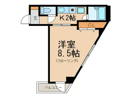 柴崎マンションNADAKITA(1K/3階)の間取り写真