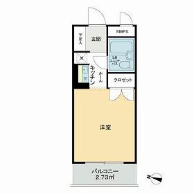 ライオンズマンション相武台前第5(ワンルーム/3階)の間取り写真