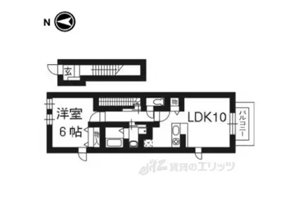 エクセレント高辻(1LDK/2階)の間取り写真