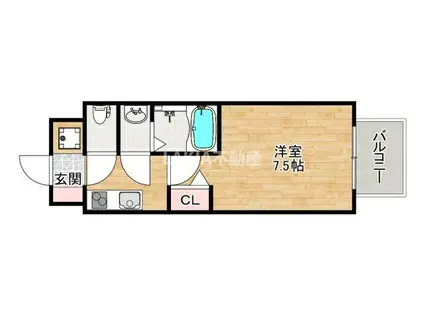 フォーリアライズ天王寺ソリオ(1K/10階)の間取り写真