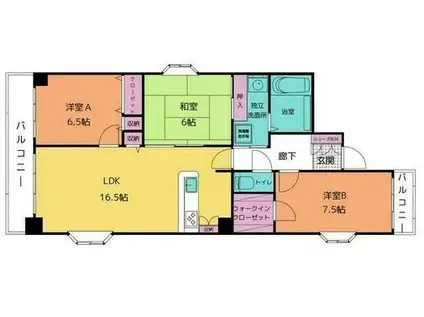 レイヴェルIII(3LDK/2階)の間取り写真