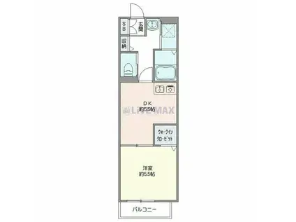 BUENA CASA 西千葉(1DK/2階)の間取り写真