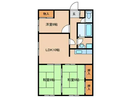 メゾンパークサイド(3LDK/1階)の間取り写真