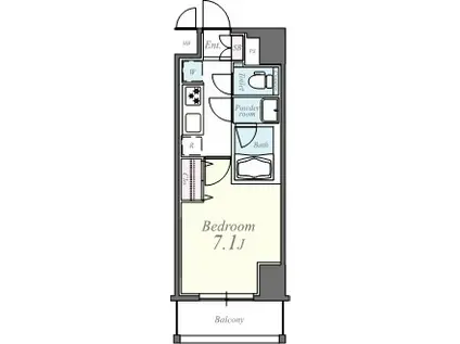 ロイヤルプレイス西荻窪(1K/5階)の間取り写真