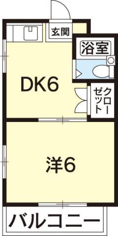 FMハイツ(1DK/3階)の間取り写真