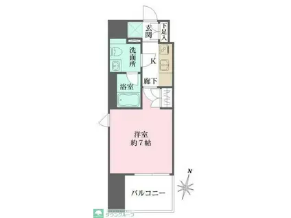 ベルフェリーク横濱山下町(1K/9階)の間取り写真