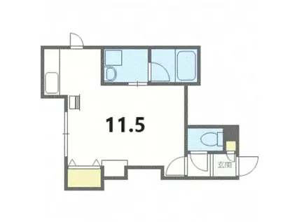 ハイツエミール(1K/2階)の間取り写真