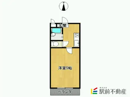 ハイツケンシー本庄II(1K/1階)の間取り写真