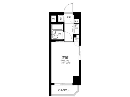 ハイプラザ東池袋(1K/4階)の間取り写真