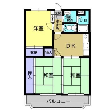 エンプロイ藤利(3DK/1階)の間取り写真