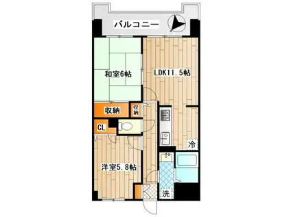 セントエミネンス(2LDK/2階)の間取り写真