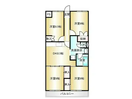 シーアイマンション(4DK/2階)の間取り写真