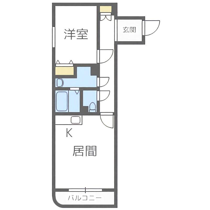 フォルテ616(1LDK/4階)の間取り写真