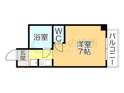 豊国スカイマンション久留米南(ワンルーム/6階)の間取り写真