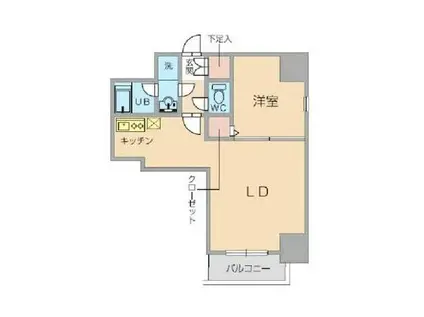 メゾン・ド・ヴィレ 日本橋浜町(1LDK/11階)の間取り写真