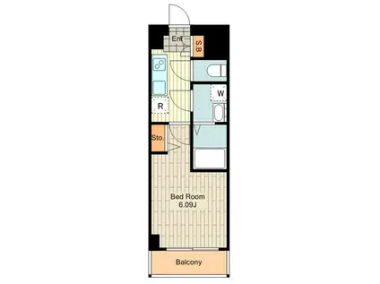 MAXIV八王子DUE(1K/9階)の間取り写真