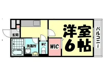 ウィステリアプレイス(1K/1階)の間取り写真