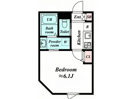GRADUS本蓮沼(1K/3階)の間取り写真