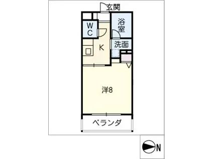 ハイム瑞穂通(1K/2階)の間取り写真