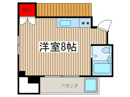 チェリーハイツ(ワンルーム/3階)の間取り写真