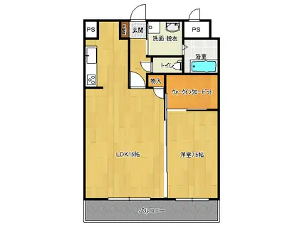 鶴羽ビルII(1LDK/5階)の間取り写真