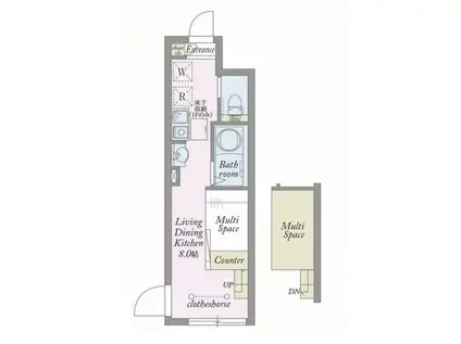 テラスNK(ワンルーム/1階)の間取り写真